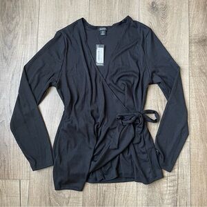 Boohoo Maternity Rib Wrap Nursing Top NWT